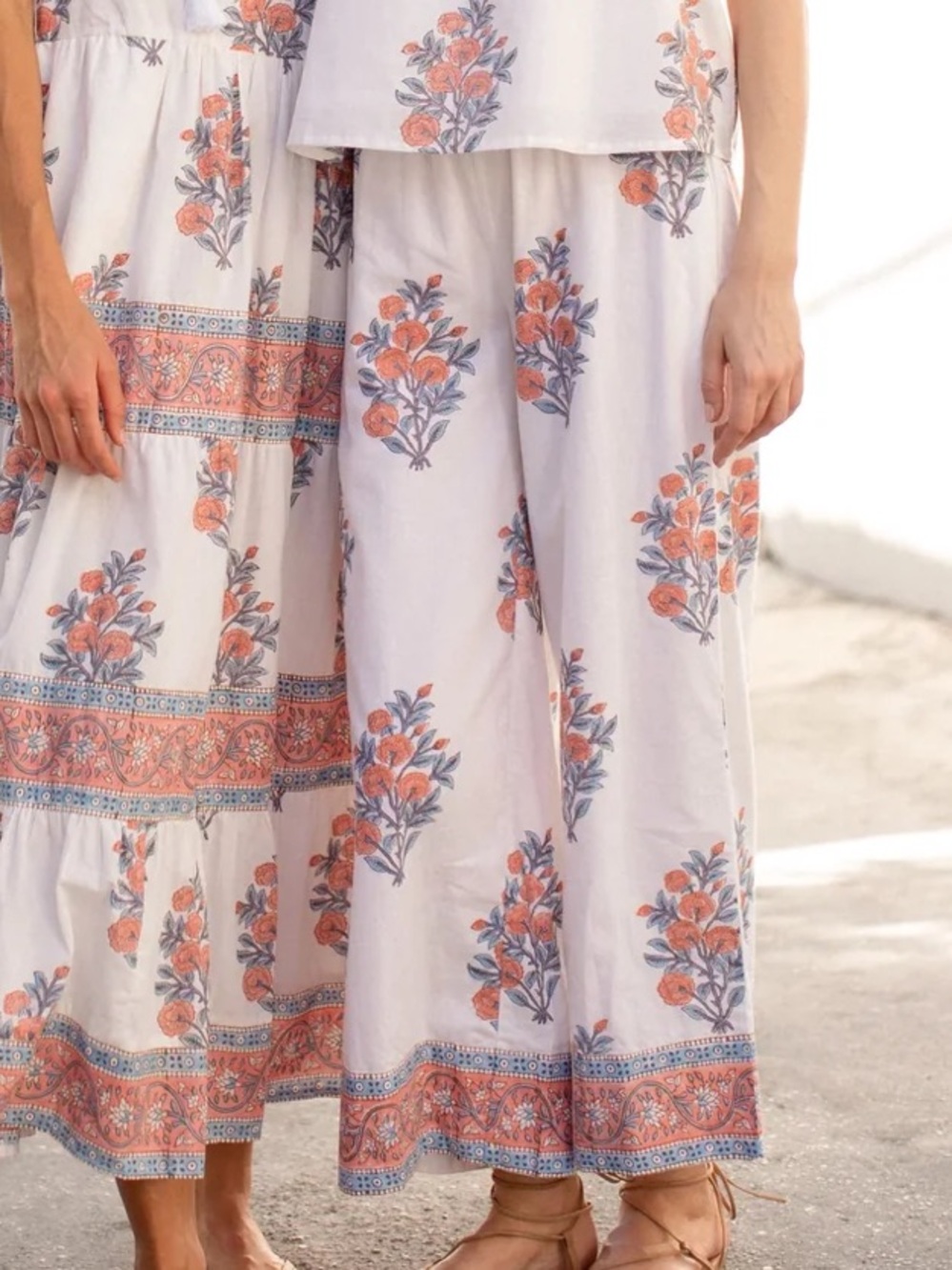 NWT Marea Liz Joy Mia Pant Small Floral Bouquet Elastic Pants - Picture 3 of 9